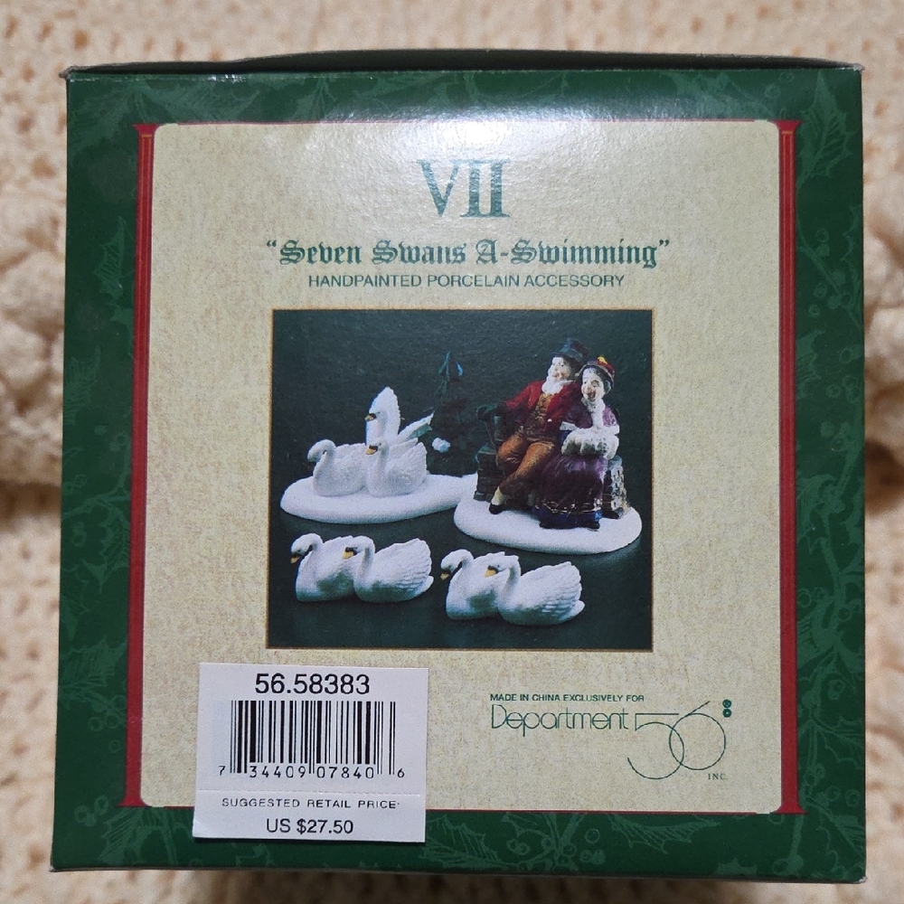 Department 56 Seven Swans A-Swimming Porcelain Accessory